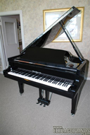 Hallet Davis Metro grand piano with nickel hardware