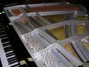 Hallet Davis Metro grand piano - Nickel Hardware