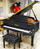 Hallet Davis HS-148 Ebony Satin Grand Piano